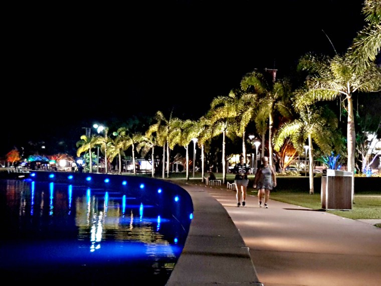 Cairns Esplanade Lagoon at night - A must thing to see and do in Cairns