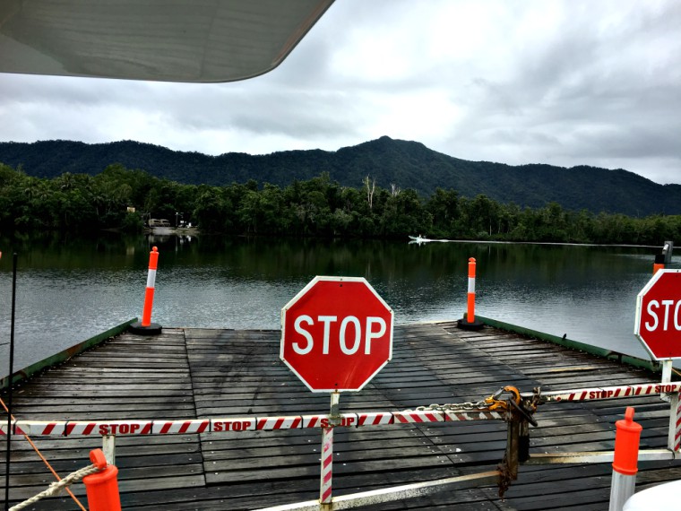 Crossing the Daintree River on the Cable Ferry