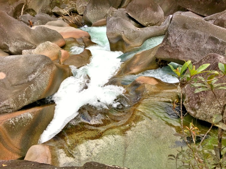 Water cascading over the Babinda Boulders