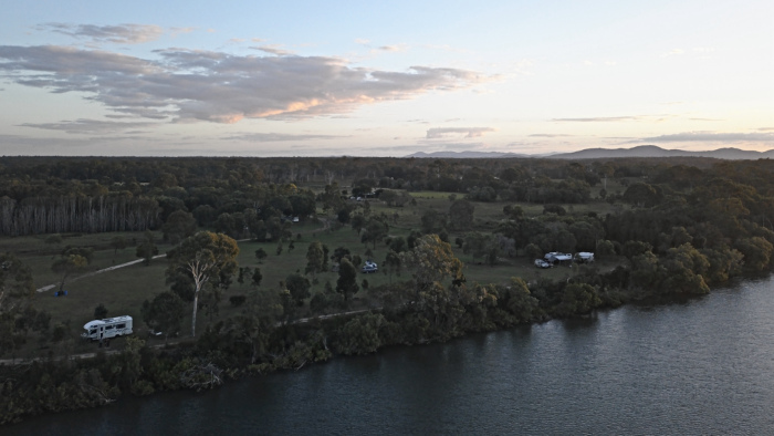 Aerial view of Midskinrick Lodge and Camping