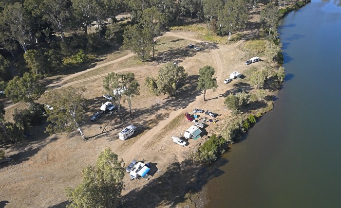 Aerial view of Calliope River Rest Area South 