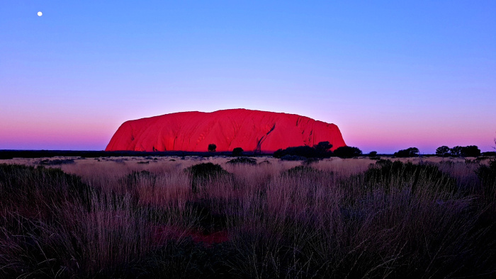 Ayers Rock at Sunset on Full Moon