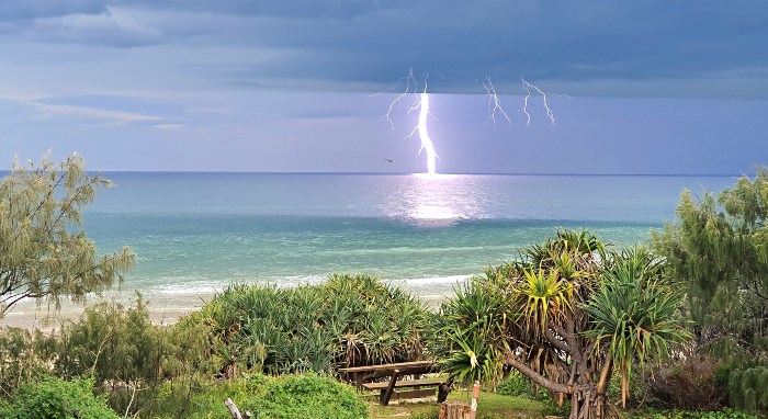 Lightning strike Fraser Island