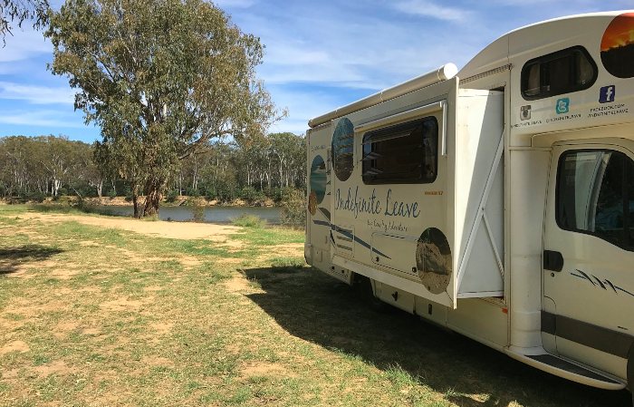 Murray River views from our Quicks Beach campsite