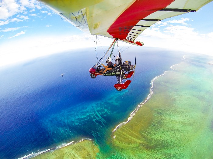 Gyrocopter on lookout for Humpback Whale Swims