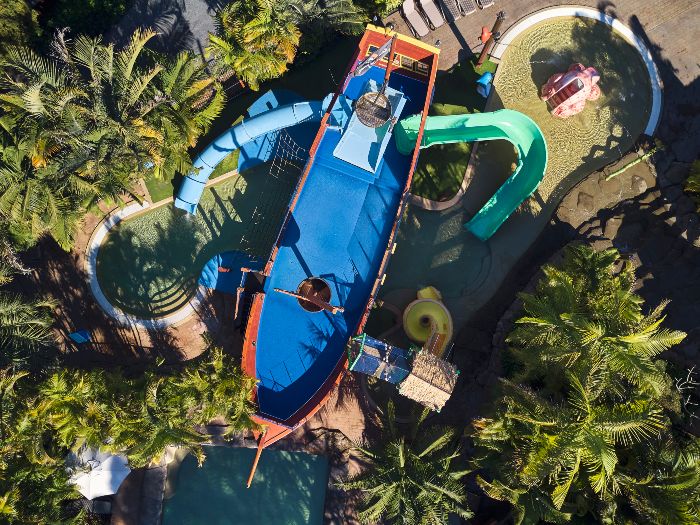 NMRA South West Rocks Water Park from above