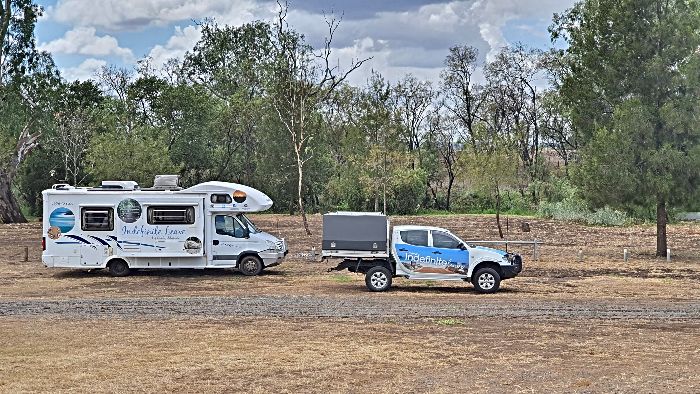 Our campsite at Bowenville Reserve