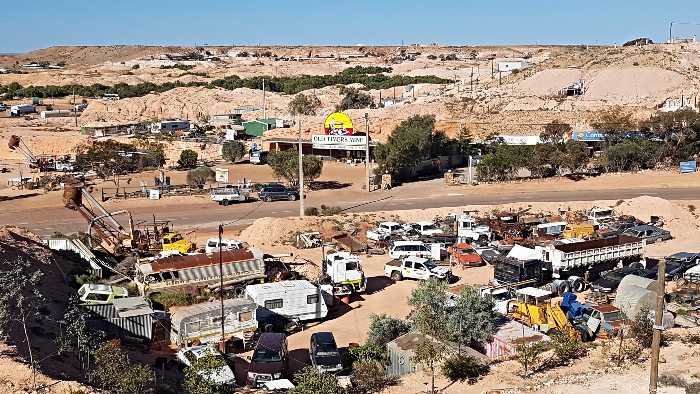 Looking out over Coober Pedy