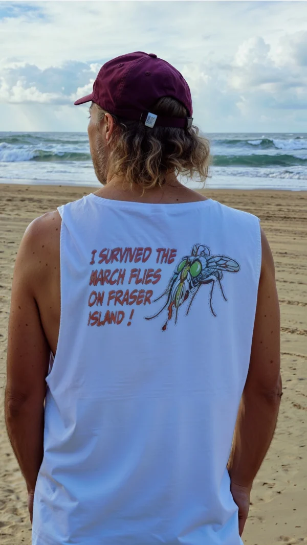 I survived the march flies in fraser island white Mens tank top