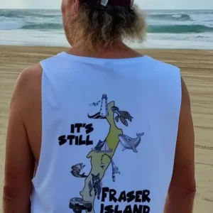 Its still Fraser Island white Tank Top Back